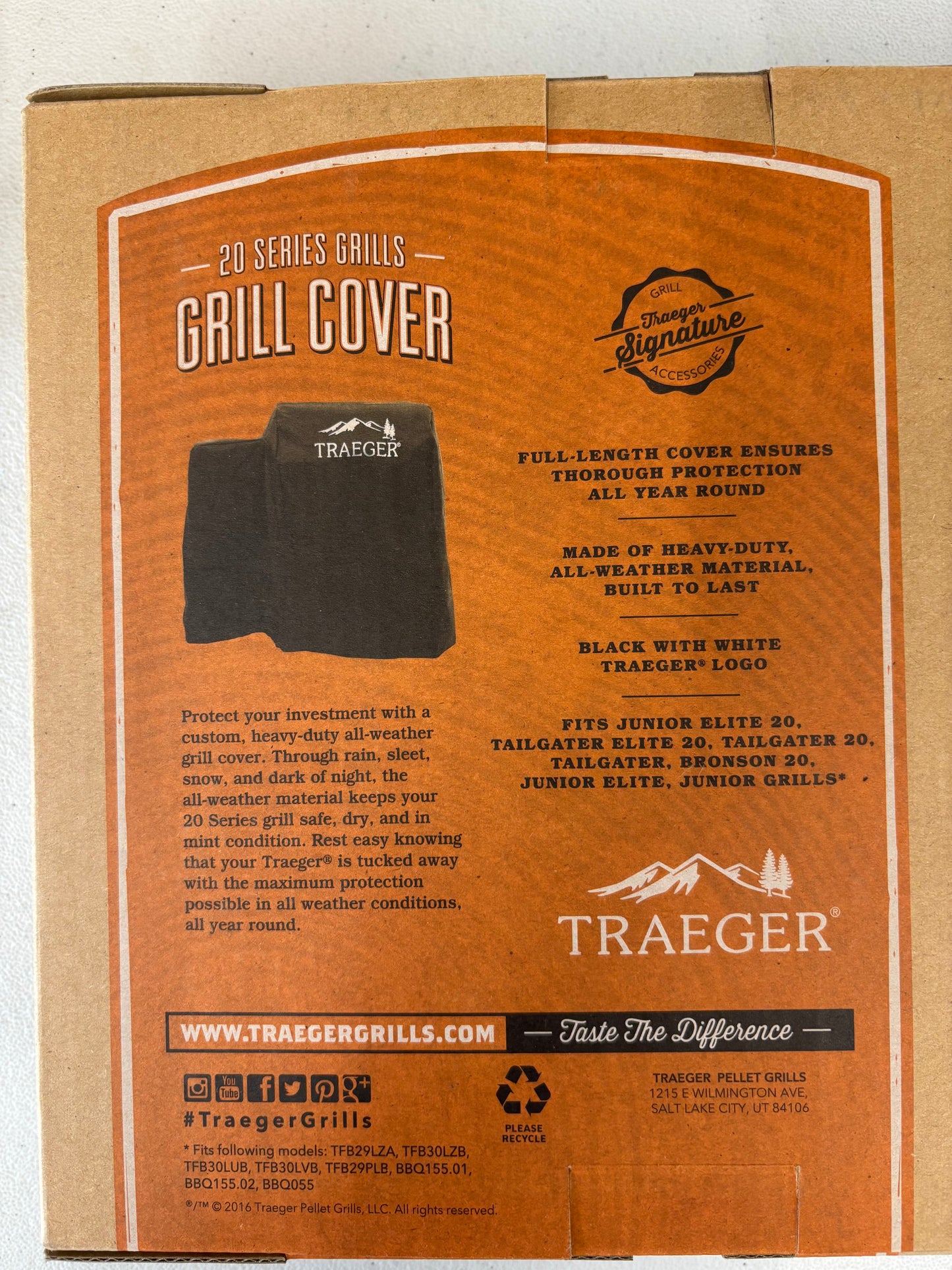Traeger 20 Series Grill Cover