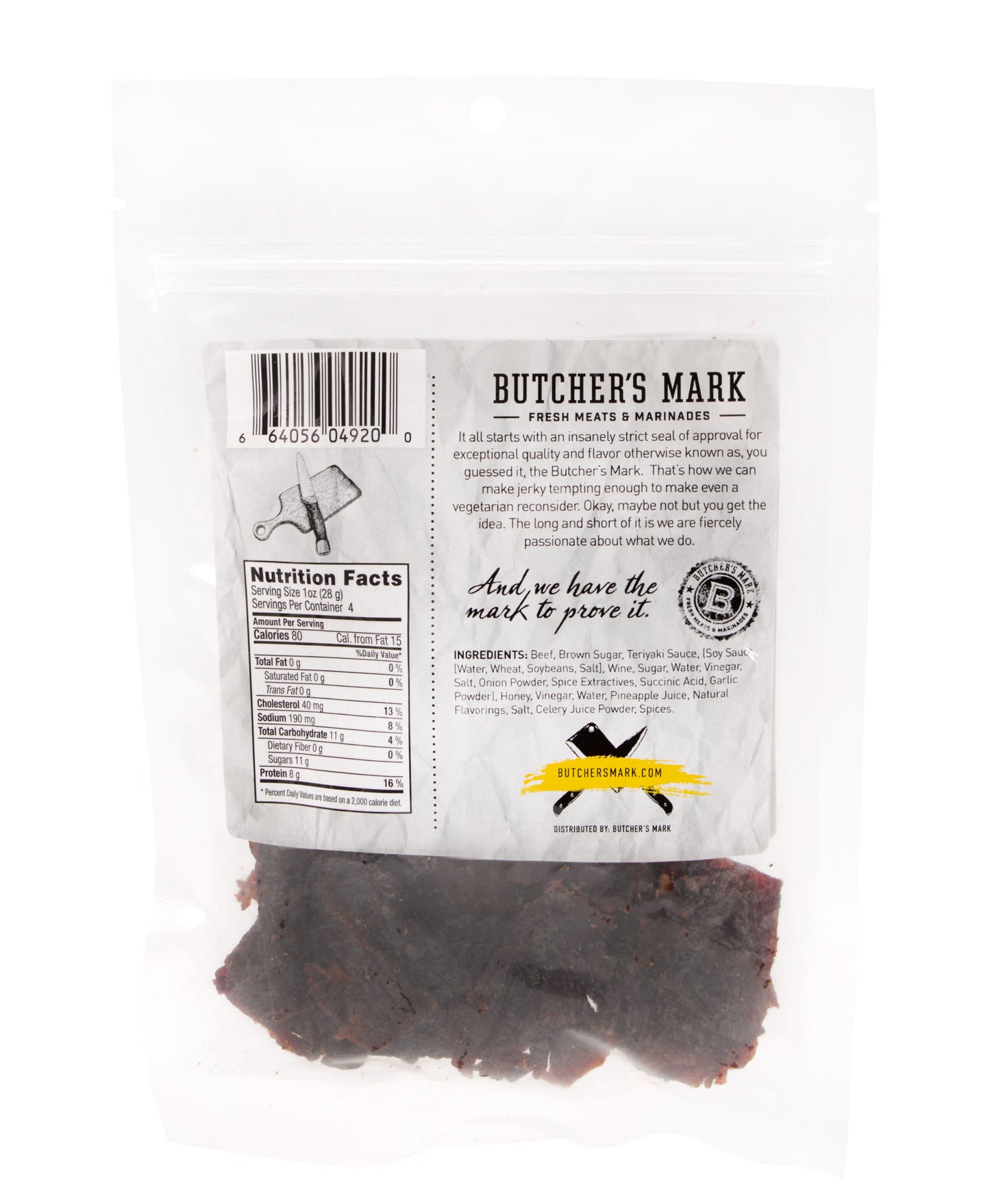 Butcher's Mark Honey Glazed Beef Jerky